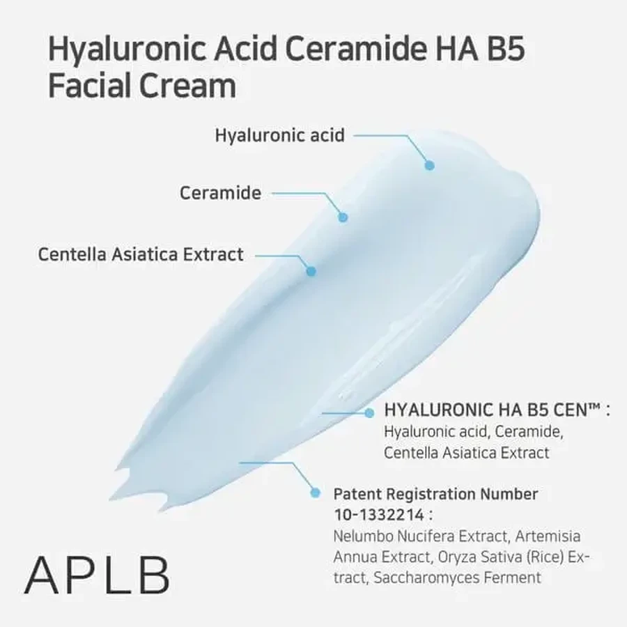 APLB Hyaluronic Acid Ceramide HA B5, увлажняющий крем для лица с гиалуроновой кислотой, церамидами и витамином B5, 55 мл: цены и характеристики