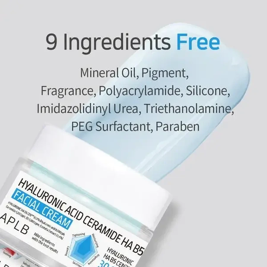 APLB Hyaluronic Acid Ceramide HA B5, увлажняющий крем для лица с гиалуроновой кислотой, церамидами и витамином B5, 55 мл: цены и характеристики