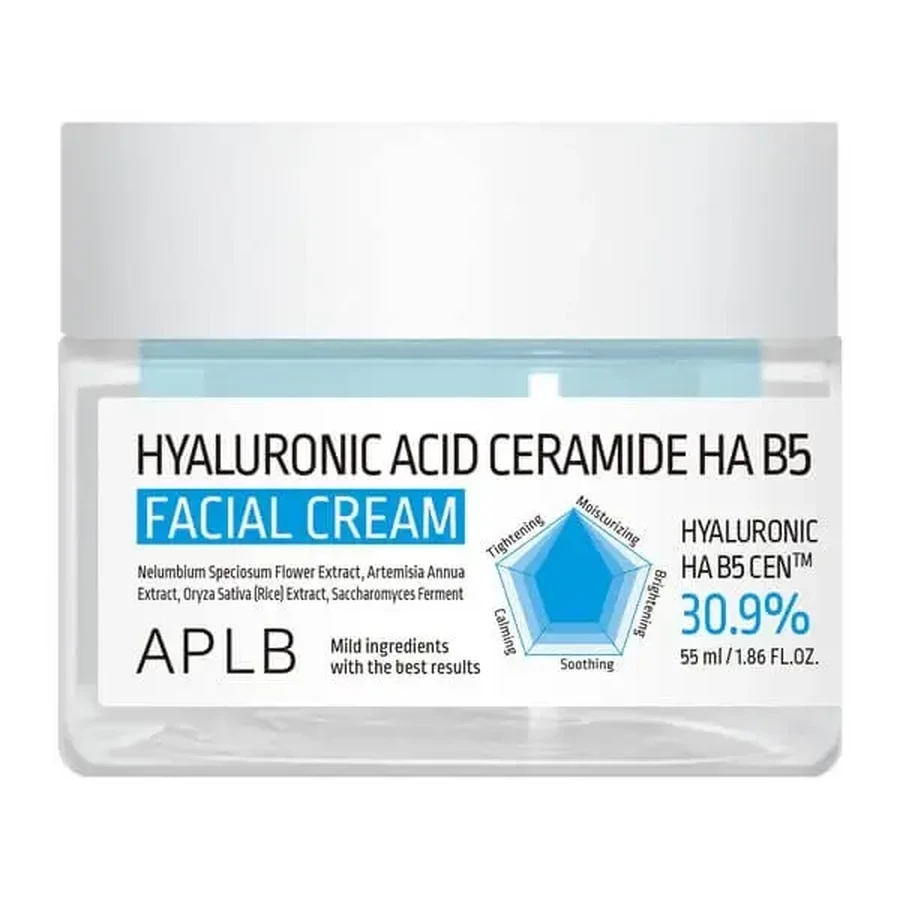 APLB Hyaluronic Acid Ceramide HA B5, увлажняющий крем для лица с гиалуроновой кислотой, церамидами и витамином B5, 55 мл: цены и характеристики