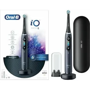 Электрическая зубная щетка ORAL-B iO Series 8 Magnetic Black Onyx — новая технология с таймером и датчиком давления, черного цвета