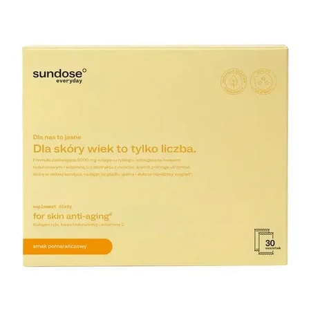 Sundose Everyday For Skin Anti-Aging, пакетики с порошком, апельсиновый вкус, 30 шт.: цены и характеристики