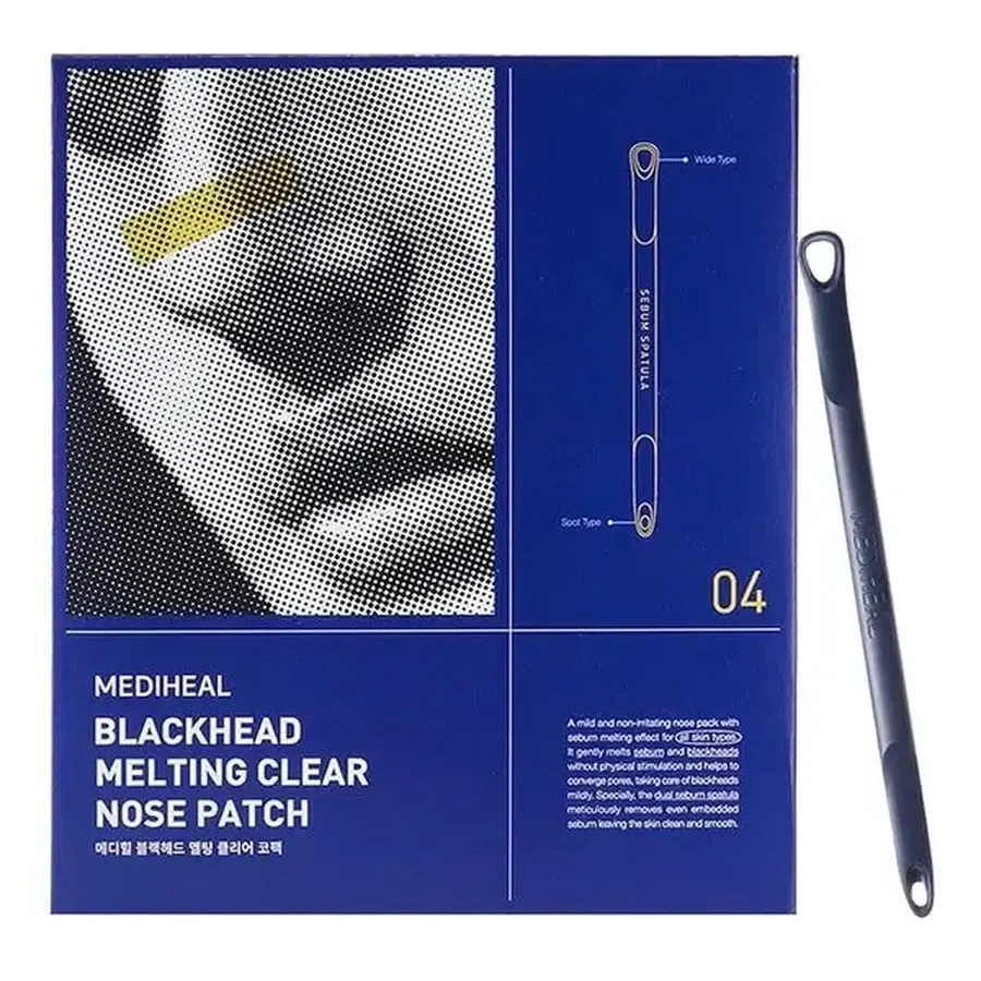 Mediheal Blackhead Melting Clear Nose Patch, набір для очищення пор шкіри носа, 4 × 3 мл + 4 × 3 мл: ціни та характеристики