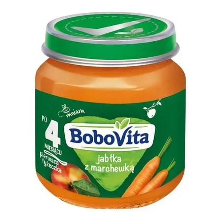 Набір 3 x BoboVita, яблука з морквою, від 4 місяців, 125 г: ціни та характеристики