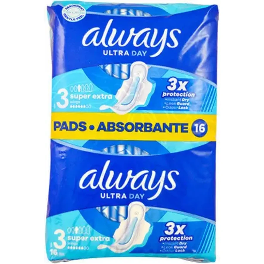 ALWAYS Ultra Day Super Extra Wings, розмір 3, 16 штук: ціни та характеристики