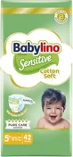 BABYLINO Sensitive Cotton Soft Baby Підгузки No5+ 12–17 кг Економічна упаковка 42 штуки