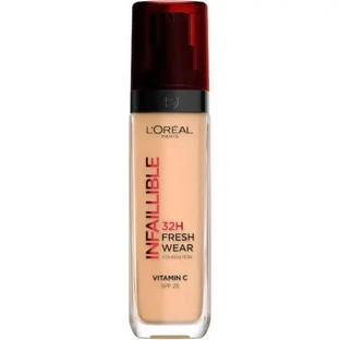 LOREAL Infaillible Foundation 32H Fresh Wear Тональный крем с легкой текстурой для полного покрытия, стойкость 32 часа, оттенок 200 Natural Linen