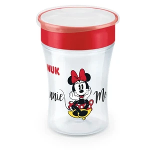 NUK Cup Magic Disney Mickey Пластиковый стаканчик с бортиком и крышкой для детей от 8 месяцев, 230 мл [10.255.425] — красный