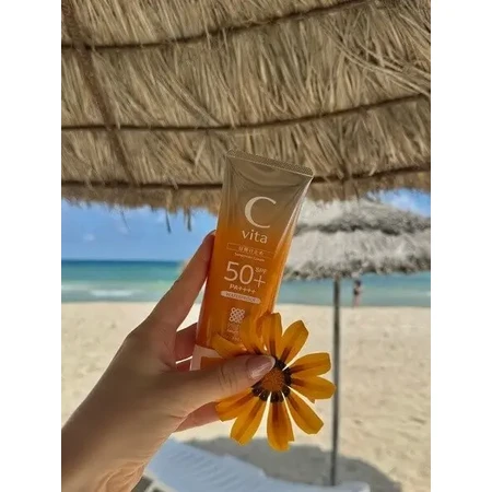 Meishoku C Vita Sunscreen Cream SPF50+ — солнцезащитный крем с бархатистой, легкой текстурой, 50 г: цены и характеристики