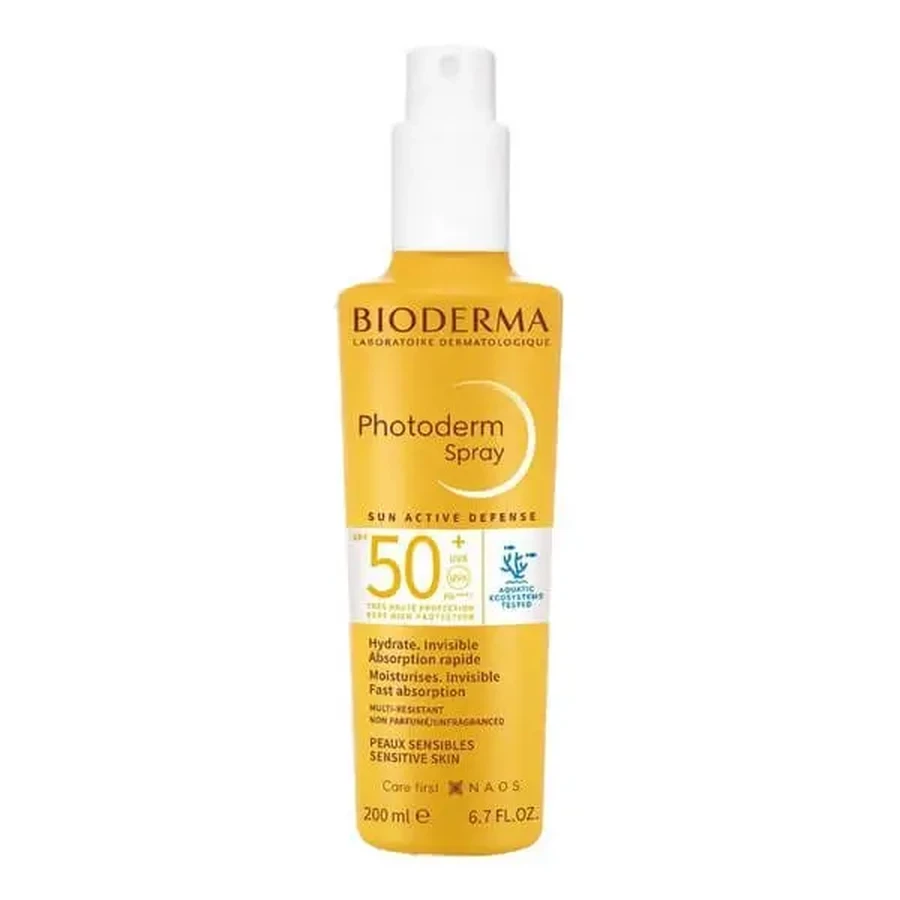 Bioderma Photoderm, легкий спрей для засмаги SPF50+, 200 мл: ціни та характеристики