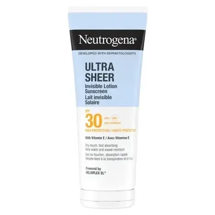 Neutrogena Ultra Sheer Invisible, прозорий сонцезахисний лосьйон SPF 30, 200 мл: ціни та характеристики