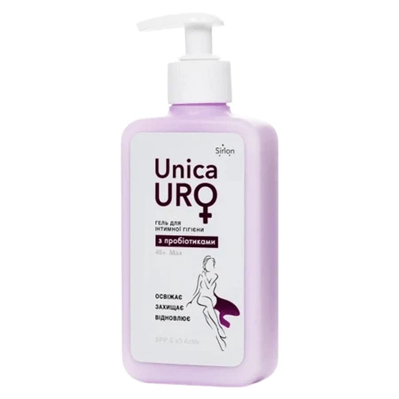 Гель для інтимної гігієни жінок UnicaUro Max з пробіотиками, 250 мл: ціни та характеристики