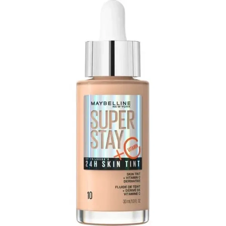 Maybelline, Super Stay 24h Skin Tint, тональний крем із ефектом сяйва та вітаміном С, 10, 30 мл: ціни та характеристики