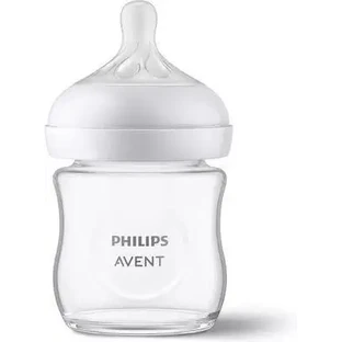 AVENT Natural Response Стеклянная бутылочка для детей от 0+ месяцев, белая, 120 мл [SCY930/01]
