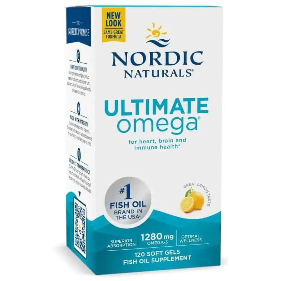 Ultimate Omega, 1280 мг, лимон, 120 капсул від Nordic Naturals: ціни та характеристики