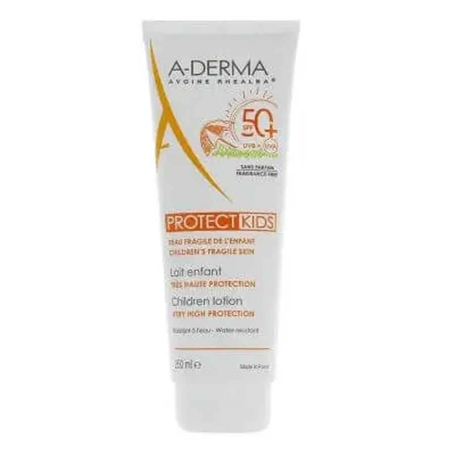 Aderma a-derma protect milk kids child 50+ 250 мл: цены и характеристики
