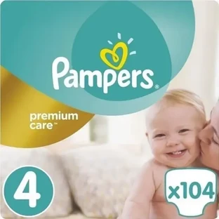 PAMPERS Детские подгузники Premium Care № 4, 8–14 кг, 104 шт., мега-упаковка