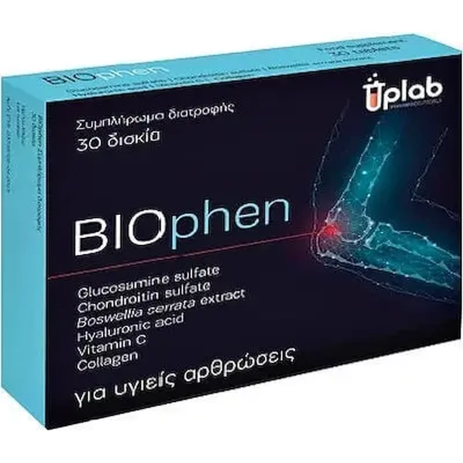 UPLAB Pharmaceuticals Biophen Добавка для здоровья суставов, 30 таблеток: цены и характеристики