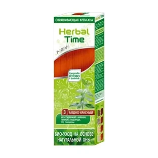Herbal Time, натуральна хна для волосся, № 03 медово-рудий, 75 мл