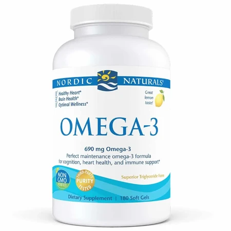 Омега-3 с лимоном 690 мг (180 капсул) Nordic Naturals: цены и характеристики