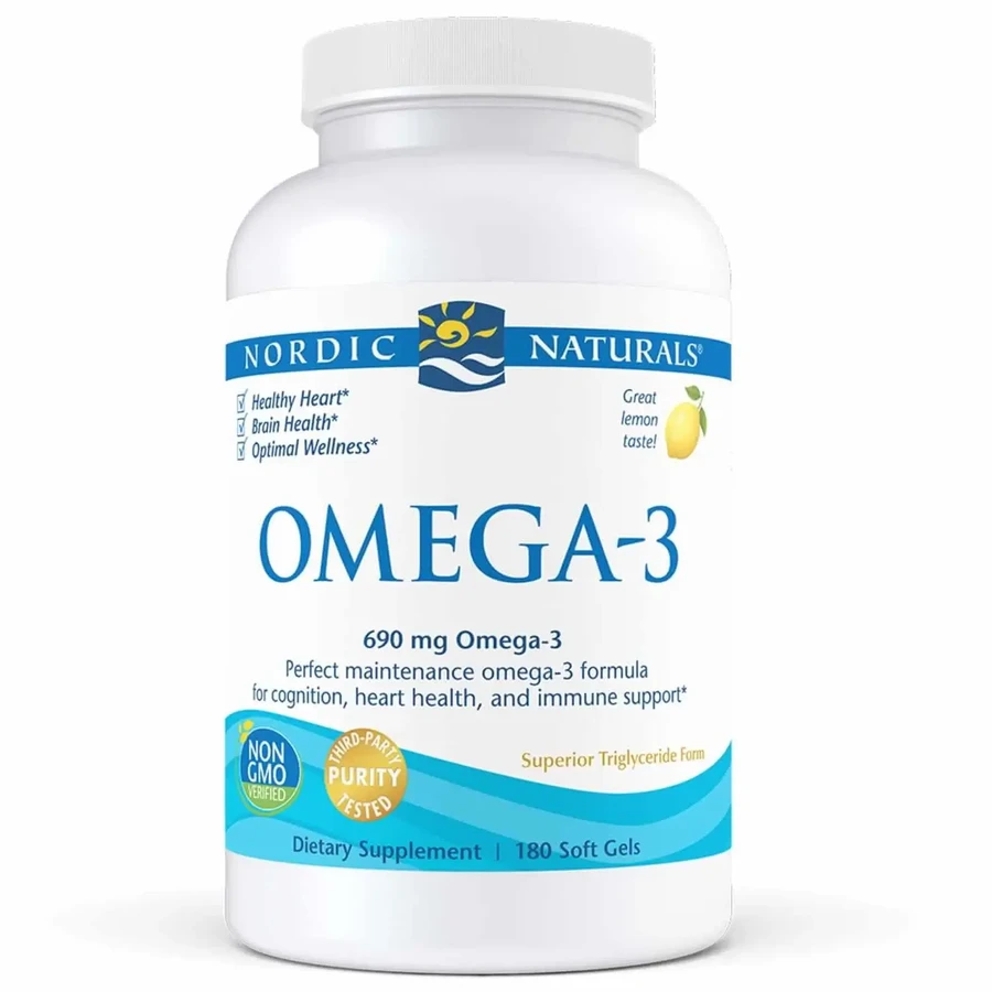 Омега-3 с лимоном 690 мг (180 капсул) Nordic Naturals: цены и характеристики