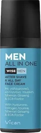 VICAN Wise all In One Face After Shave Увлажняющий и омолаживающий крем для лица 50 мл
