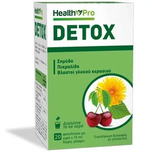 HEALTH PRO Detox Харчова добавка для детоксикації зі смаком вишні, 20 пакетиків