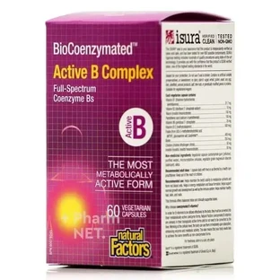 NATURAL FACTORS BioCoenzymated Active B Complex Вітаміни групи В в активній формі, 60 капсул
