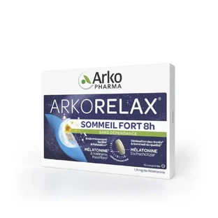 Arkopharma Arkorelax Sonno Forte 8H: мелатонін, валеріана, 15 таблеток