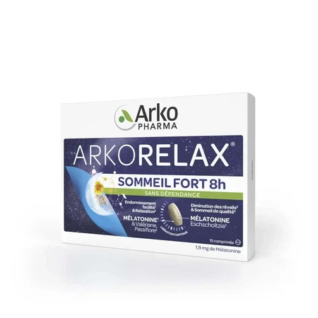Arkopharma Arkorelax Sonno Forte 8H: мелатонін, валеріана, 15 таблеток: ціни та характеристики