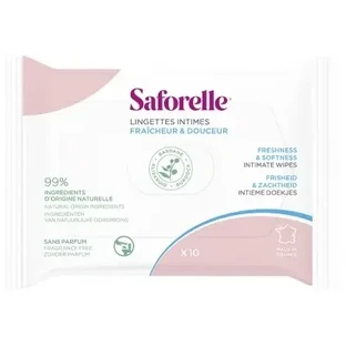 Интимные салфетки Saforelle, 10 салфеток