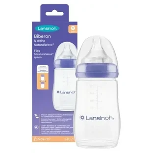 Бутылочка Lansinoh Natural Wave, от 3 месяцев, 240 мл