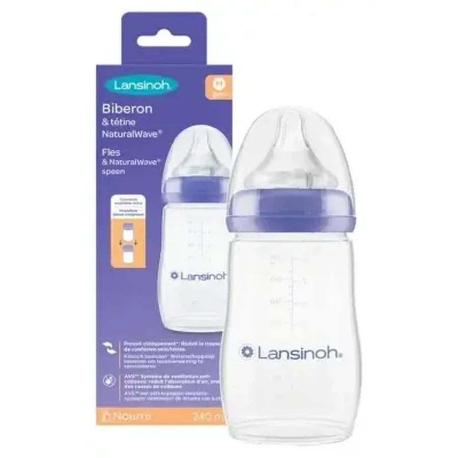 Бутылочка Lansinoh Natural Wave, от 3 месяцев, 240 мл: цены и характеристики