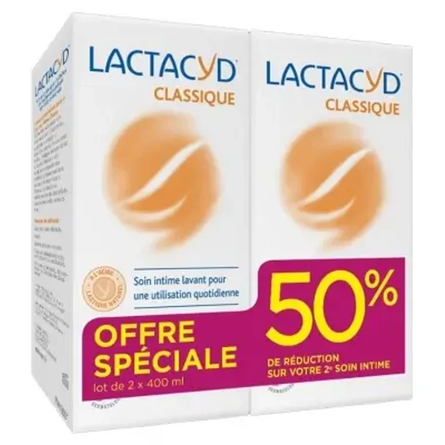 Lactacyd Classic Средство для интимной гигиены, упаковка из 2 штук (по 400 мл каждая): цены и характеристики