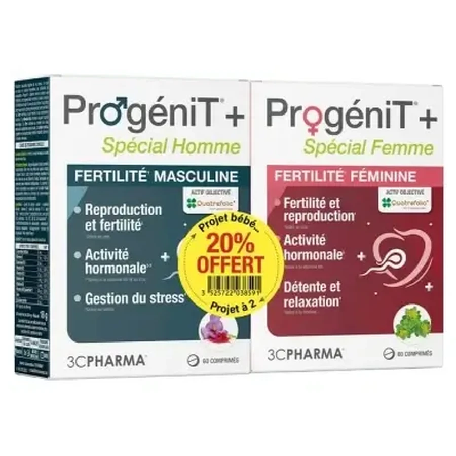 3C Pharma ProgéniT+ 60 таблеток для чоловіків + 60 таблеток для жінок: ціни та характеристики