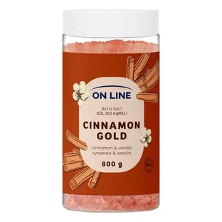 On Line Cinnamon Gold, согревающая соль для ванны с ароматом корицы, 800 г