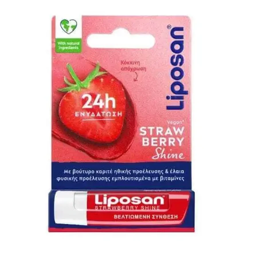 LIPOSAN Бальзам для губ Strawberry Shine Lip Stick увлажняющий с ароматом клубники 4,8 г: цены и характеристики