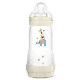 MAM Пластиковый сосок Easy Start Anti-Colic с силиконовой накладкой, 4+ месяцев, 320 мл
