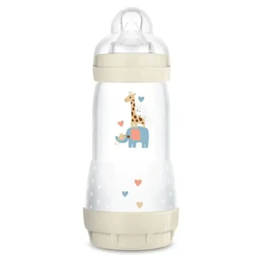 MAM Пластиковый сосок Easy Start Anti-Colic с силиконовой накладкой, 4+ месяцев, 320 мл: цены и характеристики