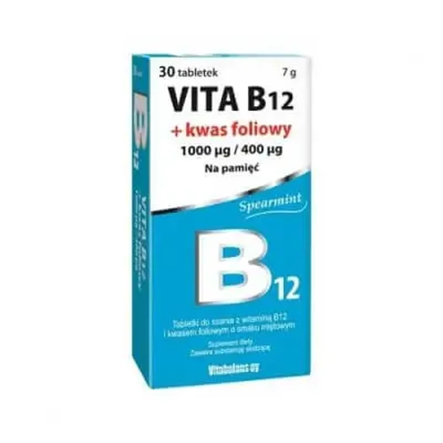 Vita B12 + фолиевая кислота, 30 таблеток: цены и характеристики