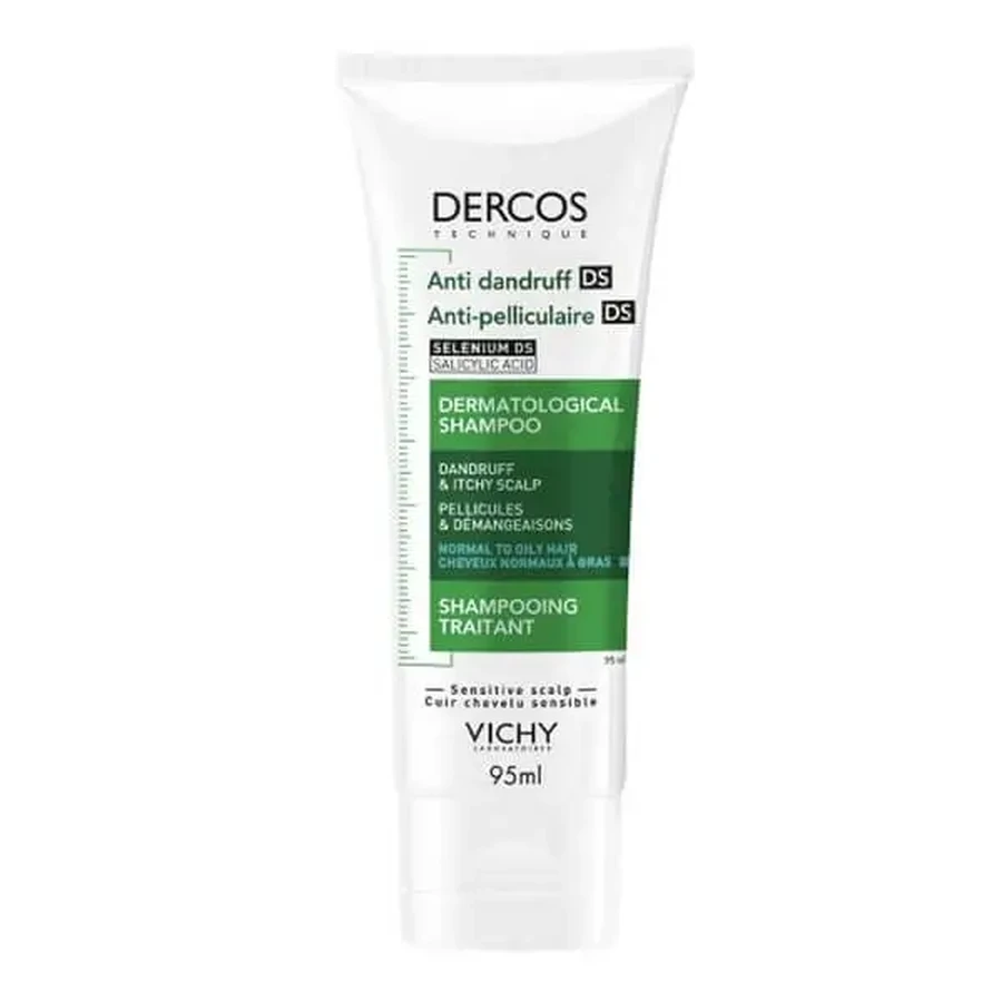 Vichy Dercos DS, шампунь проти лупи, для нормального та жирного волосся, 95 мл: ціни та характеристики