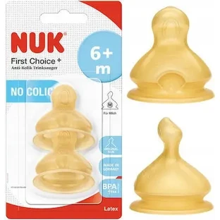 NUK First Choice+ Резиновая соска среднего размера, от 6 месяцев, 2 шт.