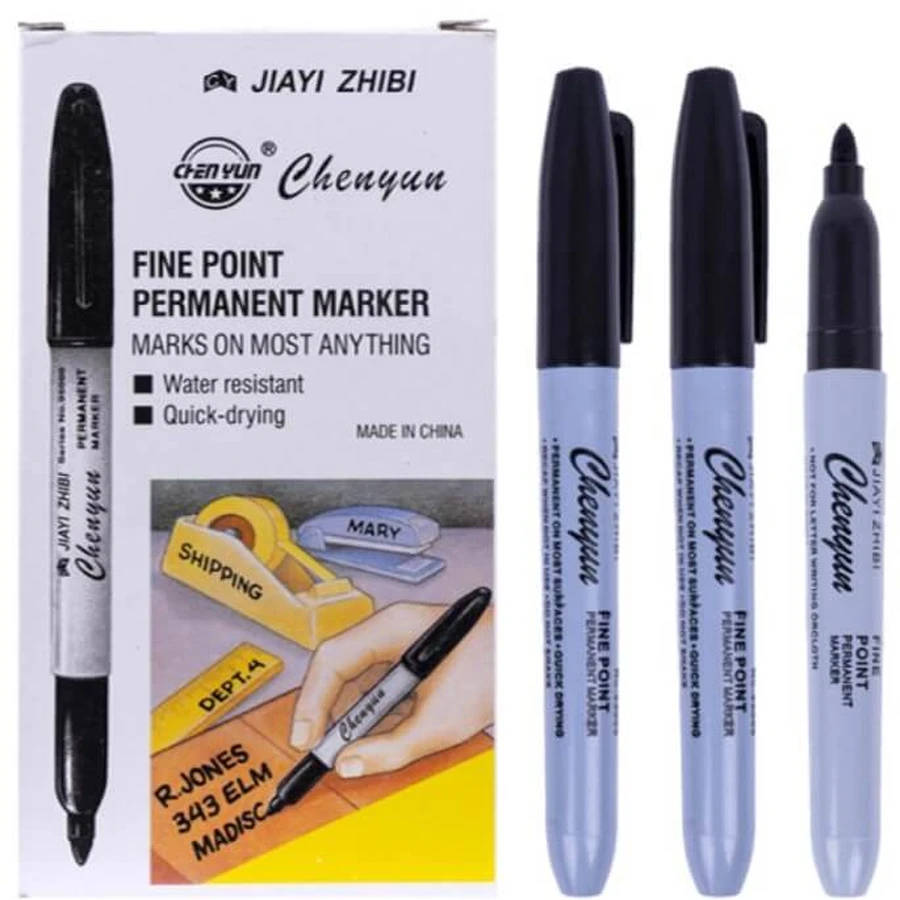 Маркер перманентный Jiayi Zhibi Chenyun 95000 (Sharp), черный, 1 мм, 1 шт.: цены и характеристики