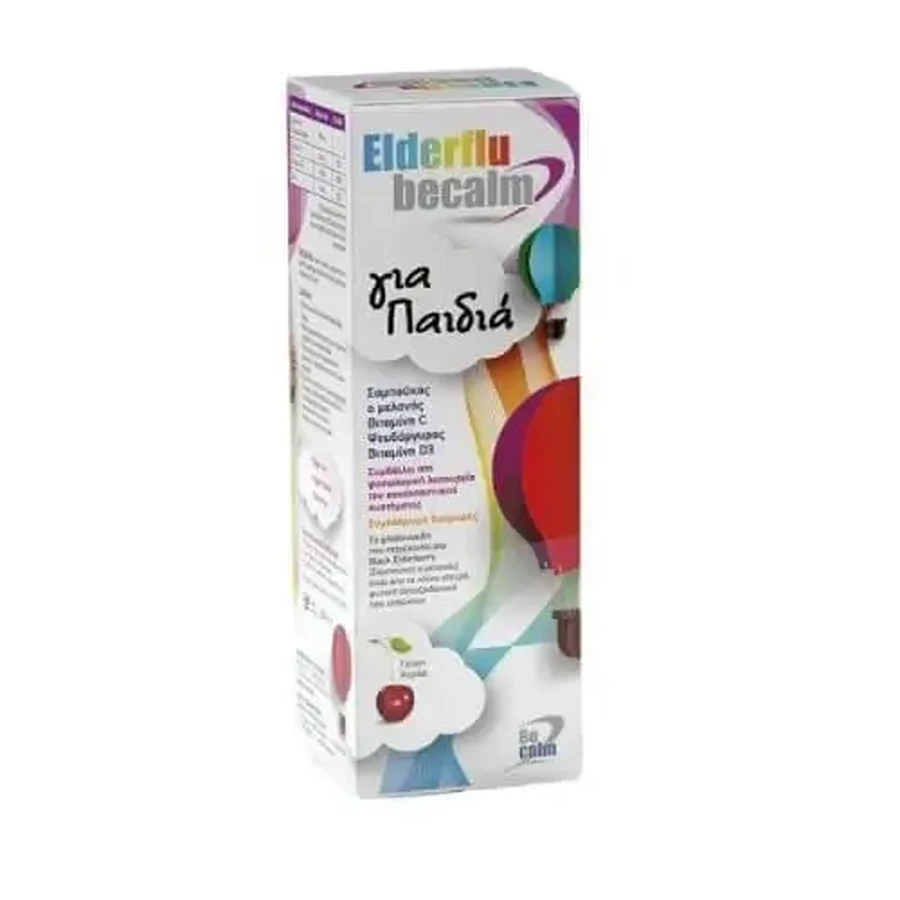 BECALM Elderflu Cherry — детский сироп для защиты от вирусов и простудных заболеваний, 250 мл: цены и характеристики