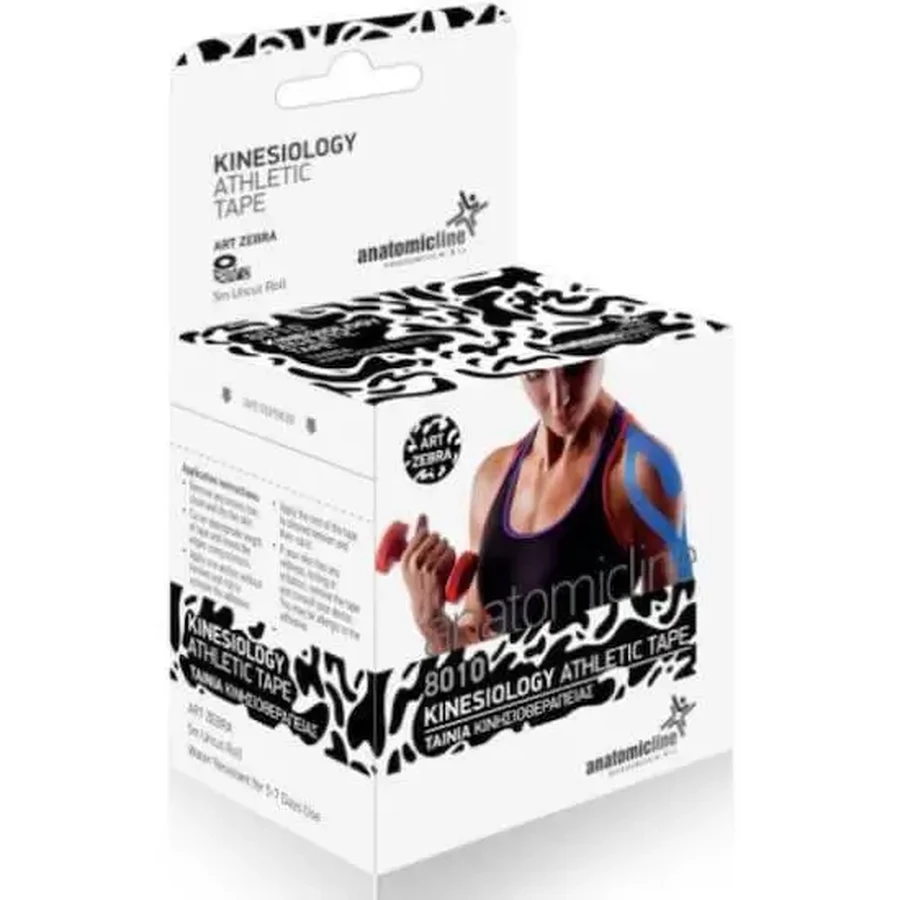 Лента ANATOMIC LINE Лента Kinesiology Athletic Лента Kinesiology Art Zebra 5 см × 5 м: цены и характеристики