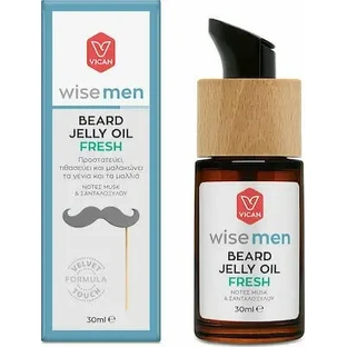 WISE Men Fresh Гель-олія для бороди з ароматом сандалового дерева та мускусу, 30 мл