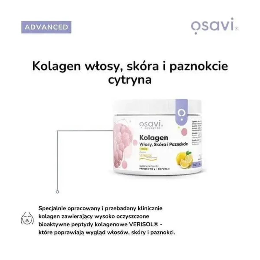 Osavi Коллаген для волос, кожи и ногтей, порошок, лимонный вкус, 150 г: цены и характеристики