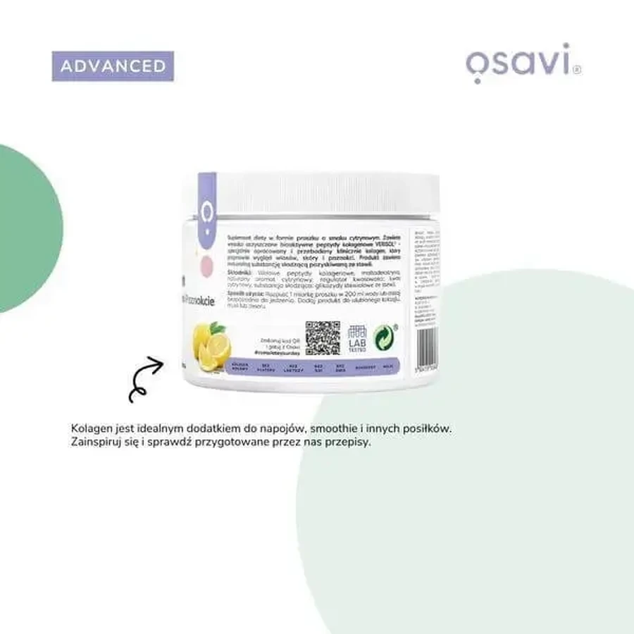 Osavi Коллаген для волос, кожи и ногтей, порошок, лимонный вкус, 150 г: цены и характеристики