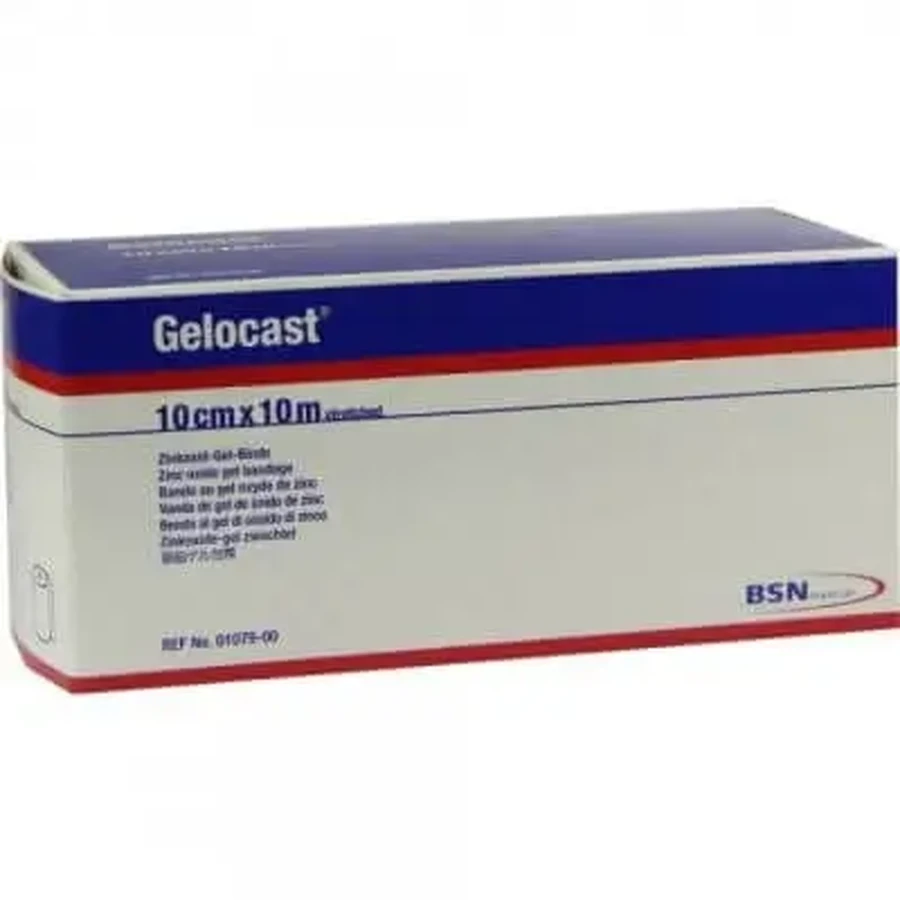 Неэластичная повязка Gelocast с гелем оксида цинка, 1000 × 10 см: цены и характеристики
