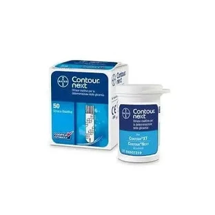 Смужки для вимірювання рівня глюкози в крові Contour Next, 50 штук