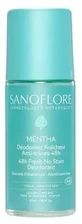 Органический дезодорант-ролик Sanoflore с мятой, обеспечивающий свежесть на 48 часов, 50 мл